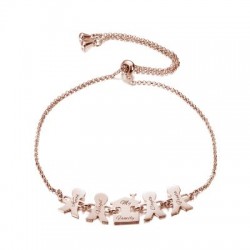 Pulsera Grabable de Corazón Personalizada en Plata de Ley