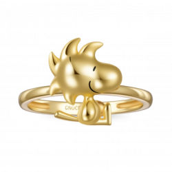 Gnoce Peanuts Anillo Woodstock Baño de Oro de 18k
