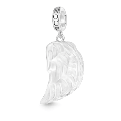 Gnoce Colgante Alas de Cristal Transparente Natural