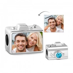 Gnoce "El Tiempo Más Hermoso" Personalizado Cámara Foto Charm para Colgante & Choker Collar