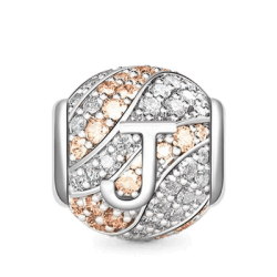 Gnoce "Mi Letra de la Suerte" Colgante Letra de la Suerte en Plata de Ley S925 con Piedra CZ