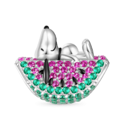 Gnoce Peanuts Snoopy Tumbado Colgante de Diamantes Sandía