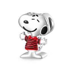 Gnoce Peanuts Snoopy Charm de Manga Corta a Rayas