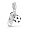 Gnoce "Me Gusta Fútbol " Charm de Fútbol/Football en Plata s925