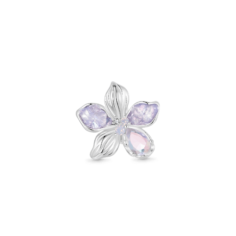 Gnoce Charm de Clip Flor Violeta