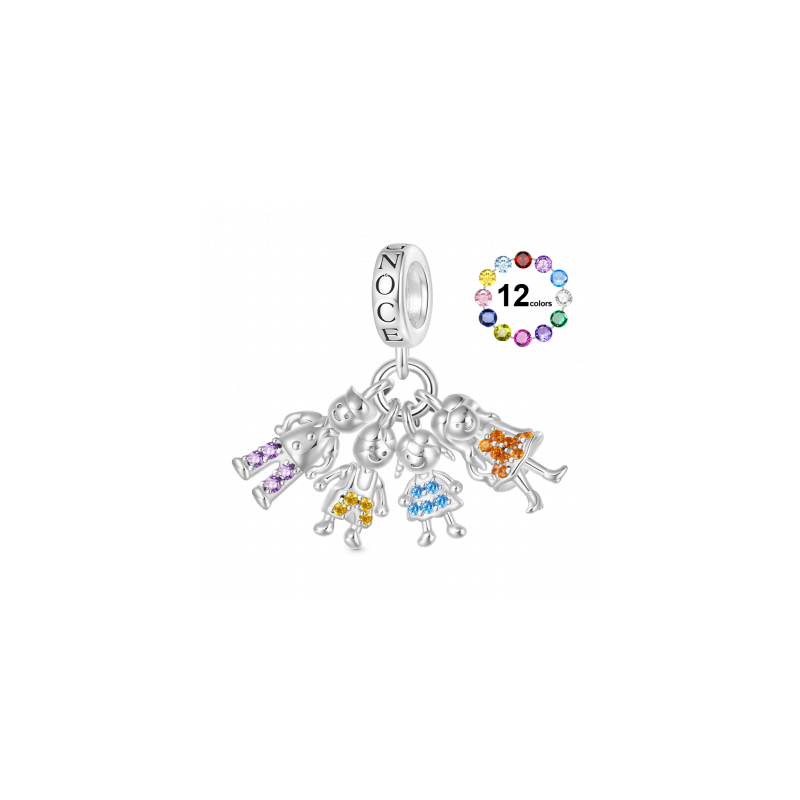 Gnoce Colgante de Piedra de Nacimiento Retrato de Familia Idea para el Día de la Madre