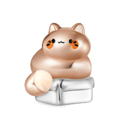 Gnoce Akaimochi Charm de Caja Juguetona Mochi The Cat