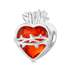 Gnoce Charm Religioso Rojo del Sagrado Corazón de Jesús