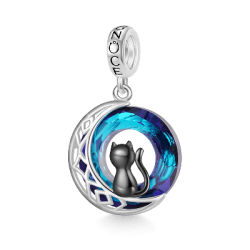 Gnoce Colgante Gato Negro en Luna