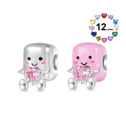 Gnoce Charm Doble Par de Malvaviscos Abraza el Amor