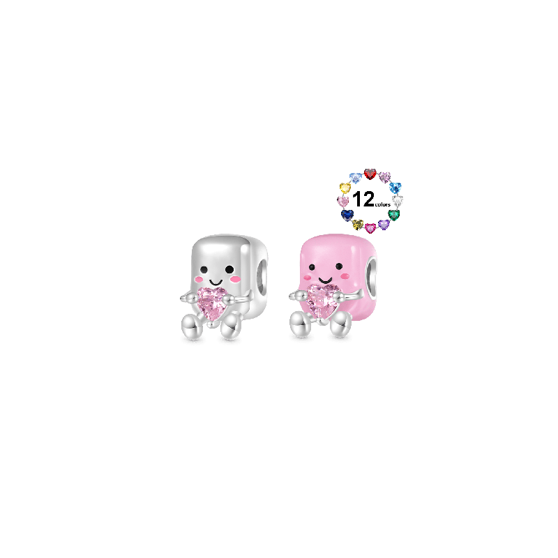 Gnoce Charm Doble Par de Malvaviscos Abraza el Amor