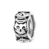 Gnoce Charm de Clip Gato de Expresión Graffiti Negro