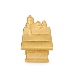 Gnoce Charm de Clip de Oro 18k Gold Peanuts Snoopy Caseta de Perro