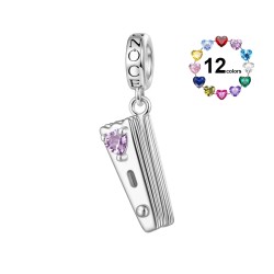 Gnoce Colgante de Abanico Exquisito y Abatible Incrustado con Gemas