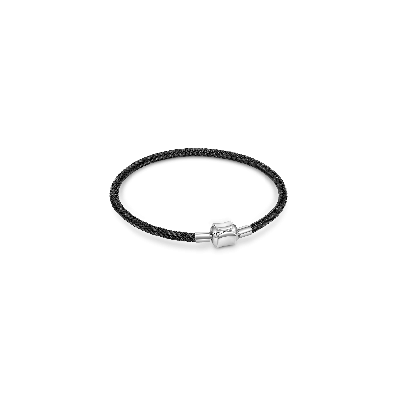 Gnoce Pulsera Básica Negra con 2 Piezas de Tapones