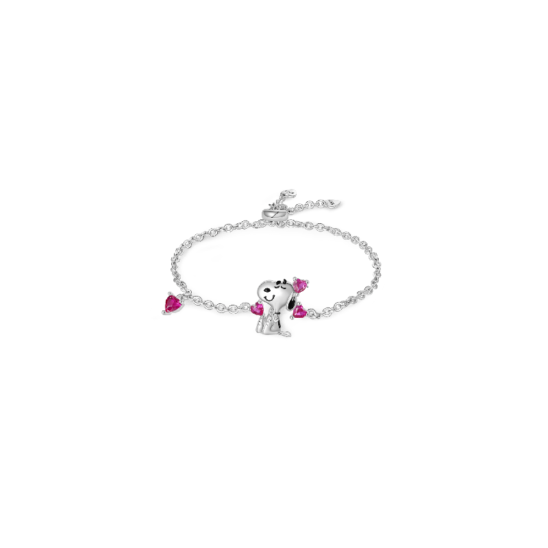 Gnoce Peanuts Snoopy Pulsera Ajustable Corazón Amoroso