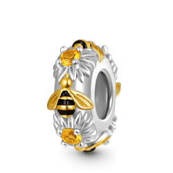 Gnoce Charm de Clip con Abejas Bailando