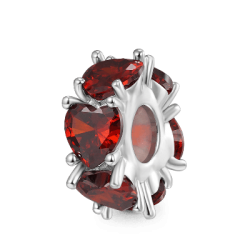 Gnoce Charm de Clip Básico Corazón Multicolor