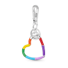 Gnoce Llavero y Colgante Corazón Abrible Arco Iris