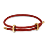 Gnoce Pulsera Básica Ajustable Rojo Con 2 Tapones