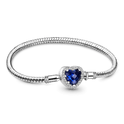 Pulsera de Cadena de Serpiente Básica Corazón Centelleante