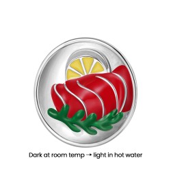 Gnoce Charm de Clip de Comida de Salmón que Cambia de Color con Calor