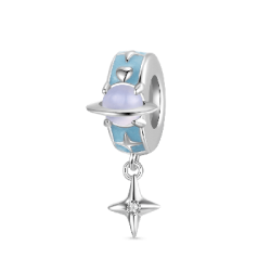Gnoce Charm de Clip de Estrella del Planeta Azul