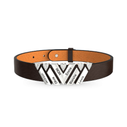 Gnoce Pulsera Personalizada de Cuero Punk Negra Diy con 2-6 Cierres