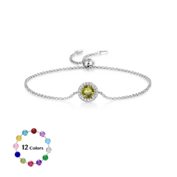 Gnoce Pulsera Cadena Ajustable Corte Redondo