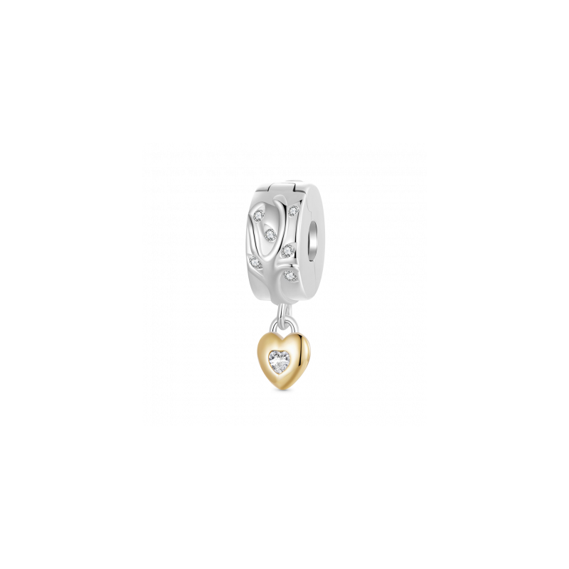 Gnoce Charm de Clip Árbol de la Vida Corazón Amoroso