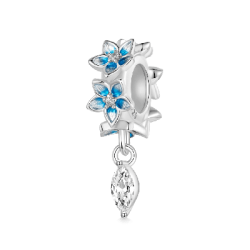 Gnoce Charm Flor que Gotea Azul