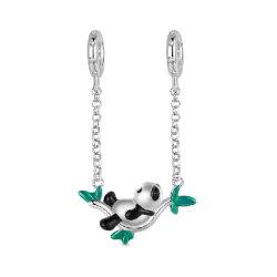 Gnoce Charm Cadena de Seguridad Panda de Bambú