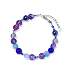 Gnoce Pulsera de Abalorios DIY Azul Índigo Galaxy