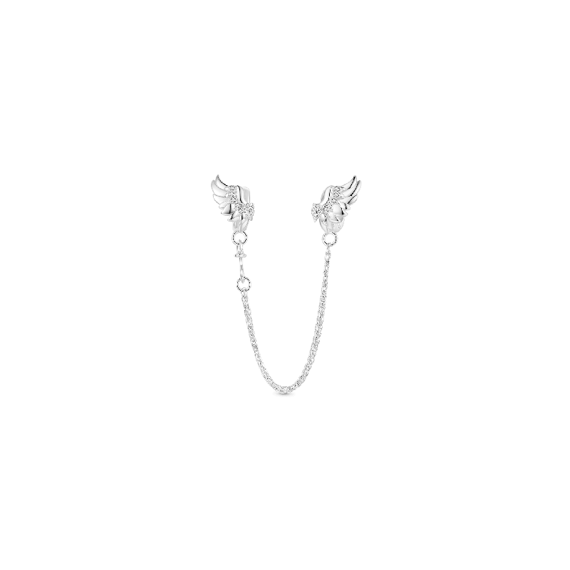 Gnoce Charm Cadena de Seguridad Alas de Ángel