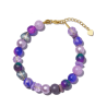 Gnoce Pulsera de Abalorios DIY Cristal Morado