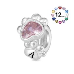 Gnoce Charm Grabable Piedra de Nacimiento Pata de Mascota