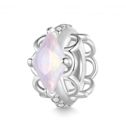 Gnoce Charm de Clip Encaje Rosa