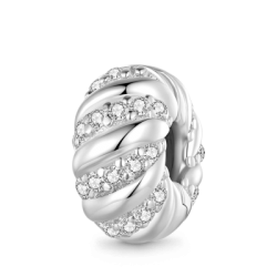 Gnoce Charm de Clip Twisted Brillante