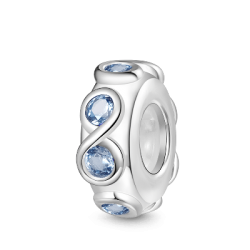 Gnoce Charm de Clip Piedra de Nacimiento Infinito Símbolo de Amor