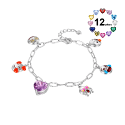 Gnoce emoji Pulsera de cadena Piedra de nacimiento Sentimientos