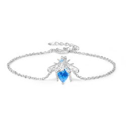 Gnoce Pulsera Abeja Azul Ajustable