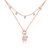 Gnoce "Alma y Espíritu Divino" Unicornio 925 Collar de Plata Chapado en Oro Rosa de 18K