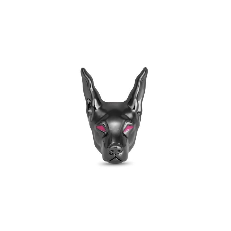 Charm de Doberman Pinscher en Plata s925 Negro