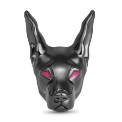 Charm de Doberman Pinscher en Plata s925 Negro