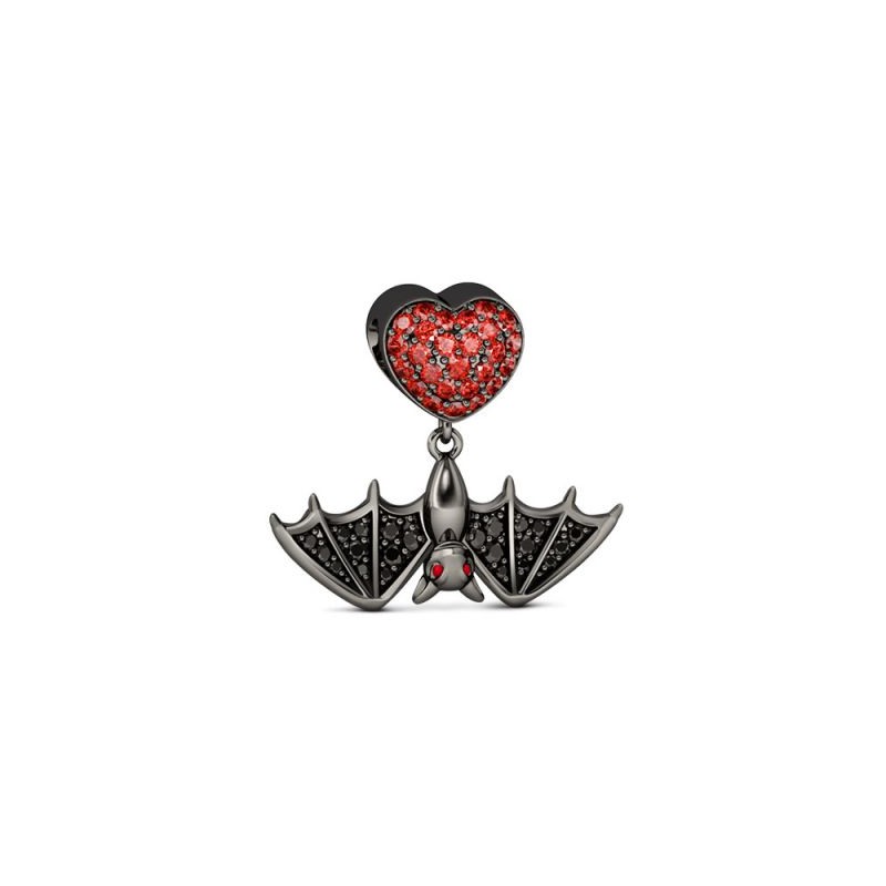 Gnoce Charm Murciélago en Craft Style S925 Plata de Ley con CZ