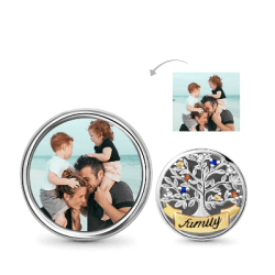 Foto Charm de Árbol de la Vida en Plata 925 con incrustaciones de piedras regalo del día de la madre