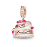 Gnoce "Feliz cumplea?os" Birthday Cake Charm Grabable colgante personalizado cuelga