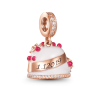 Gnoce "Feliz cumplea?os" Birthday Cake Charm Grabable colgante personalizado cuelga