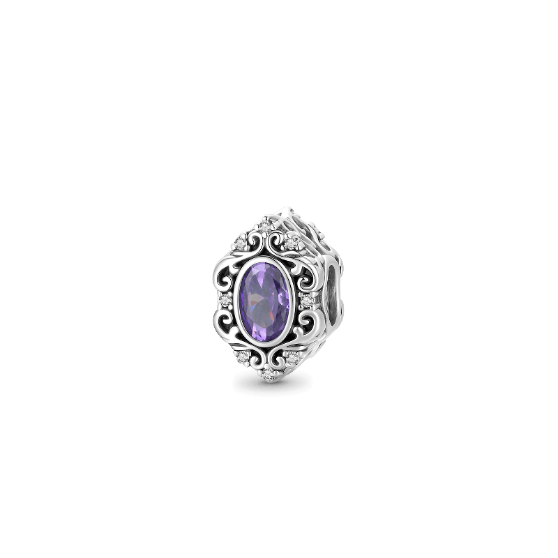 Colgante del Piedra de Violetas CZ  con Plata s925