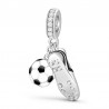 Gnoce "Me Gusta Fútbol " Charm de Fútbol/Football en Plata s925